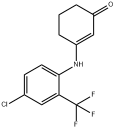 2-cyclohexen-1-one, 3-[[4-chloro-2-(trifluoromethyl)phenyl Struktur