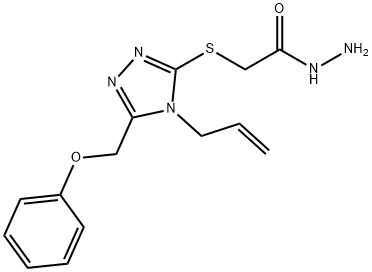 2-{[4-Allyl-5-(phenoxymethyl)-4H-1,2,4-triazol-3-yl]thio}acetohydrazide Struktur