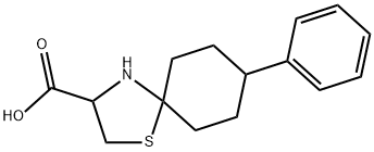 8-Phenyl-1-thia-4-azaspiro[4.5]decane-3-carboxylic acid Struktur