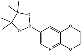 7-(4,4,5,5-Tetramethyl-1,3,2-dioxaborolan-2-yl)-2,3-dihydro-[1,4]dioxino[2,3-b]pyridine Struktur