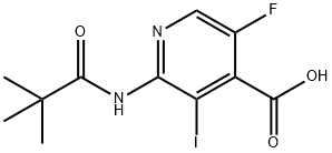 5-Fluoro-3-iodo-2-pivalamidoisonicotinic acid Struktur