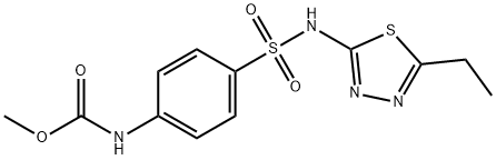 Methyl (4-{[(5-ethyl-1,3,4-thiadiazol-2-yl)amino]-sulfonyl}phenyl)carbamate Struktur