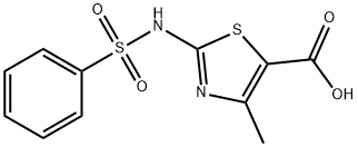 4-Methyl-2-[(phenylsulfonyl)amino]-1,3-thiazole-5-carboxylic acid Struktur