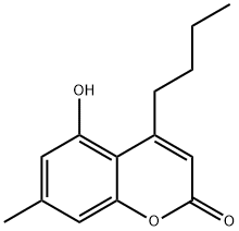 4-Butyl-5-hydroxy-7-methyl-2H-chromen-2-one Struktur