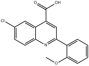 6-CHLORO-2-(2-METHOXYPHENYL)QUINOLINE-4-CARBOXYLIC ACID Struktur