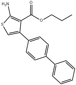 Propyl 2-amino-4-(1,1'-biphenyl-4-yl)thiophene-3-carboxylate Struktur