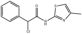 2-chloro-N-(4-methyl-1,3-thiazol-2-yl)-2-phenylacetamide Struktur