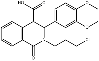 2-(3-chloropropyl)-3-(3,4-dimethoxyphenyl)-1-oxo-1,2,3,4-tetrahydroisoquinoline-4-carboxylic acid Struktur