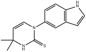 1-(1H-indol-5-yl)-4,4-dimethyl-1,4-dihydropyrimidine-2-thiol Struktur