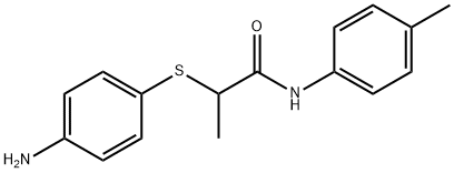 2-[(4-aminophenyl)thio]-N-(4-methylphenyl)propanamide Struktur