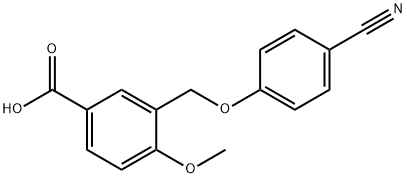 3-[(4-cyanophenoxy)methyl]-4-methoxybenzoic acid Struktur