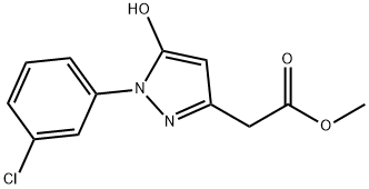 methyl [1-(3-chlorophenyl)-5-hydroxy-1H-pyrazol-3-yl]acetate Struktur