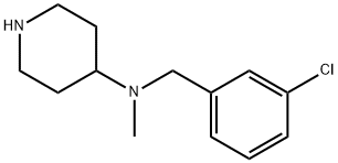 N-(3-chlorobenzyl)-N-methylpiperidin-4-amine Struktur