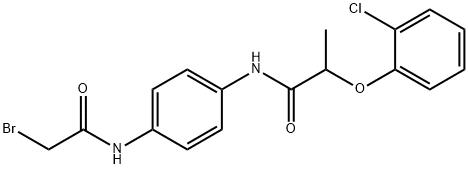 N-{4-[(2-Bromoacetyl)amino]phenyl}-2-(2-chlorophenoxy)propanamide Struktur