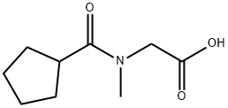 2-[(Cyclopentylcarbonyl)(methyl)amino]acetic acid Struktur