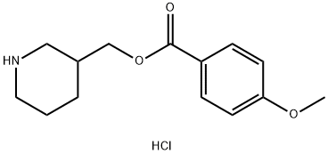 3-Piperidinylmethyl 4-methoxybenzoatehydrochloride Struktur