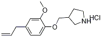 4-Allyl-2-methoxyphenyl 3-pyrrolidinylmethyl-ether hydrochloride Struktur