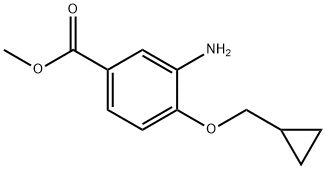 Methyl 3-amino-4-(cyclopropylmethoxy)benzoate Struktur