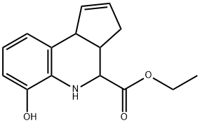 6-Hydroxy-3a,4,5,9b-tetrahydro-3H-cyclopenta[c]quinoline-4-carboxylic acid ethyl ester Struktur