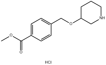 Methyl 4-[(3-piperidinyloxy)methyl]benzoatehydrochloride Struktur