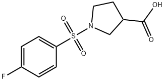 1-(4-Fluoro-benzenesulfonyl)-pyrrolidine-3-carboxylic acid Struktur