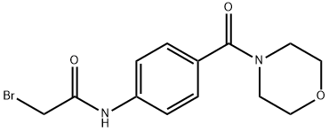 2-Bromo-N-[4-(4-morpholinylcarbonyl)phenyl]-acetamide Struktur