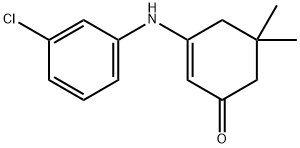 2-cyclohexen-1-one, 3-[(3-chlorophenyl)amino]-5,5-dimethyl Struktur