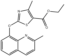 5-thiazolecarboxylic acid, 4-methyl-2-[(2-methyl-8-quinoli Struktur