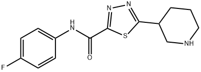 1,3,4-thiadiazole-2-carboxamide, N-(4-fluorophenyl)-5-(3-p Struktur