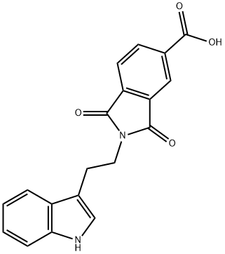 2-[2-(1H-Indol-3-yl)ethyl]-1,3-dioxoisoindoline-5-carboxylic acid Struktur