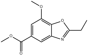 Methyl 2-ethyl-7-methoxy-1,3-benzoxazole-5-carboxylate Struktur