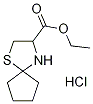 Ethyl 1-thia-4-azaspiro[4.4]nonane-3-carboxylate hydrochloride Struktur