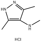 N,3,5-Trimethyl-1H-pyrazol-4-amine hydrochloride Struktur