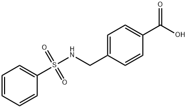 4-{[(Phenylsulfonyl)amino]methyl}benzoic acid Struktur