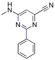 6-(Methylamino)-2-phenylpyrimidine-4-carbonitrile Struktur