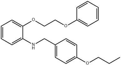 2-(2-Phenoxyethoxy)-N-(4-propoxybenzyl)aniline Struktur