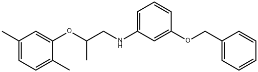 3-(Benzyloxy)-N-[2-(2,5-dimethylphenoxy)propyl]-aniline Struktur