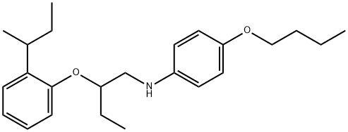 4-Butoxy-N-{2-[2-(sec-butyl)phenoxy]butyl}aniline Struktur