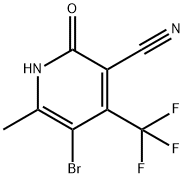 5-bromo-2-hydroxy-6-methyl-4-(trifluoromethyl)nicotinonitrile Struktur