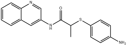 2-[(4-aminophenyl)thio]-N-quinolin-3-ylpropanamide Struktur