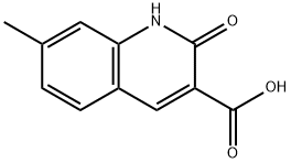 2-hydroxy-7-methylquinoline-3-carboxylic acid Struktur