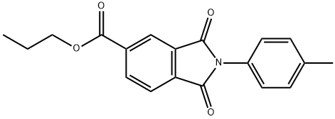 propyl 2-(4-methylphenyl)-1,3-dioxoisoindoline-5-carboxylate Struktur