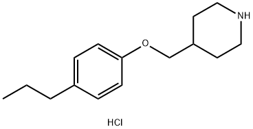 4-[(4-Propylphenoxy)methyl]piperidinehydrochloride Struktur