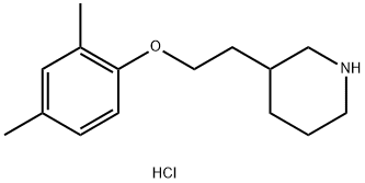 3-[2-(2,4-Dimethylphenoxy)ethyl]piperidinehydrochloride Struktur