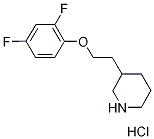 3-[2-(2,4-Difluorophenoxy)ethyl]piperidinehydrochloride Struktur