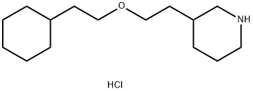 3-[2-(2-Cyclohexylethoxy)ethyl]piperidinehydrochloride Struktur