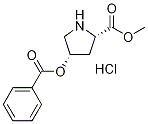 Methyl (2S,4S)-4-(benzoyloxy)-2-pyrrolidinecarboxylate hydrochloride Struktur