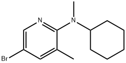 N-(5-Bromo-3-methyl-2-pyridinyl)-N-cyclohexyl-N-methylamine Struktur