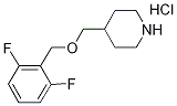 4-{[(2,6-Difluorobenzyl)oxy]methyl}piperidinehydrochloride Struktur