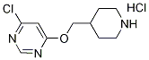 4-Chloro-6-(4-piperidinylmethoxy)pyrimidinehydrochloride Struktur